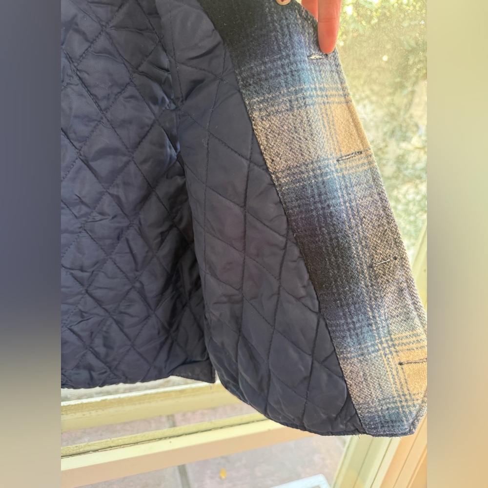 Vintage 90s Generra Reserve Wool Blend Blue & White Plaid Gorpcore Grunge Vest - Picture 6 of 12
